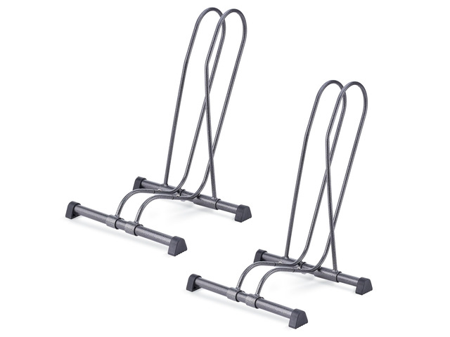 Single Bike Stand Floor Cycle (2-Pack) - Tool-Free Adjustable Bike Racks for Mountain, Fat Tire, Road Bikes, Freestanding Bicycle Rack for Garage...