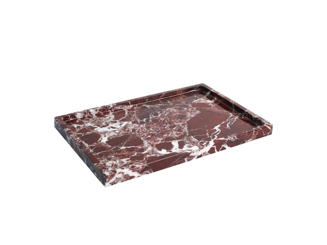 Real Luxurious Natural Marble Vanity Tray Genuine Marble Storage Tray for Home Decor Stone Tray for Bathroom/Kitchen/Vanity/Dresser,Plate Holder...