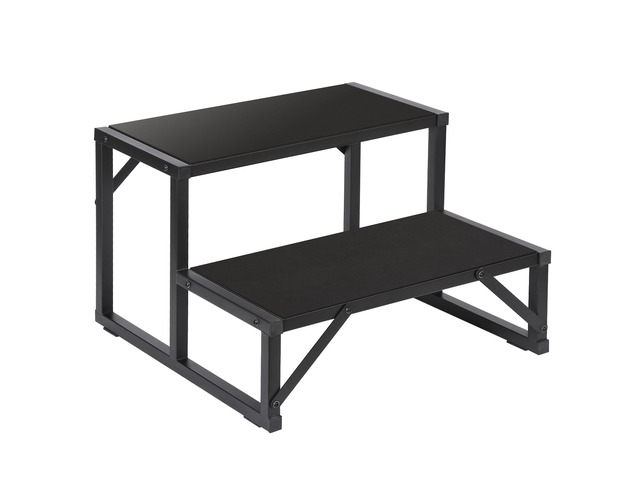 Hot Tub Step 500LBS Capacity Spa Side Step 2-Step Stairs Edge Spa Step 24 Outdoor RV Step Ladder Support Step Stool Pool Ladder Heavy Duty Steel Pedal