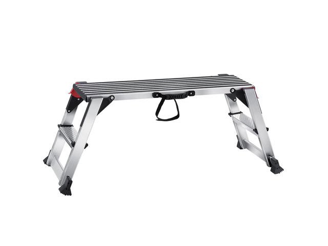 Folding Work Platform, 40'×12'×20' Aluminum Drywall Stool Ladder, 660 lbs Load Capacity Heavy Duty Work Bench w/Non-Slip Feet, Ideal for Washing...
