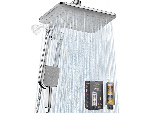 Dual Filtered Rainfall Handheld Showerhead Spray Combo for Bathroom 2026 Upgraded Shower Head Combo, Dual Filtration For Skin & Hair Care,...