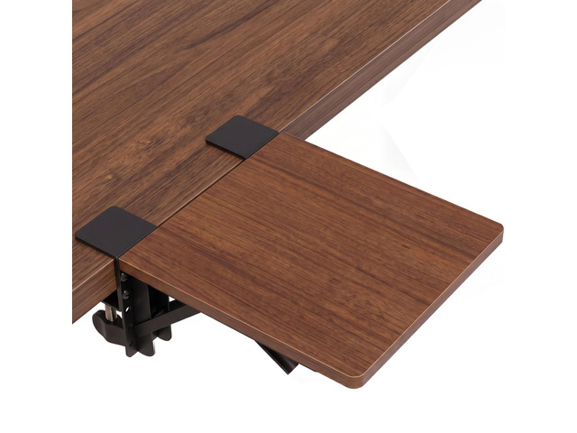 Ergonomic Desk Extender Tray, 9.5'x9.1' Table Mount Arm Wrist Rest Shelf, 90° Foldable Elbow Support, Clamp on Computer Arm Rest for Desk, Office &...