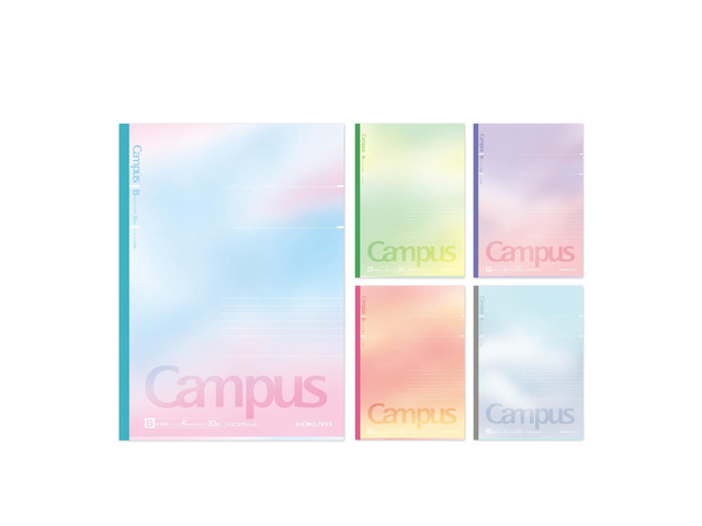 Composition Notebooks, 5 Pack Campus Semi-B5 Lined Notebook for School with 7mm Dot Ruled, 30 Sheets, Pastel Positive & Relax, Journal Notebook for...