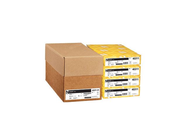 Cardstock, 94 Brightness, 90 lb /163 gsm, 1000 Sheets/Carton, 8.5' x 11', White - 40311-01, (Pack of 4)
