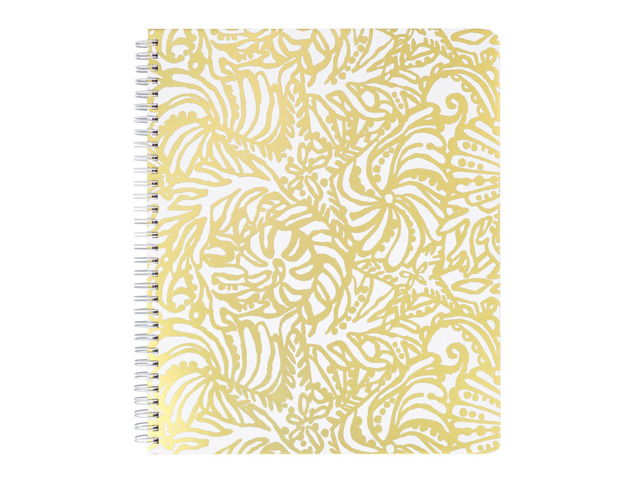 Gold Large Hardcover Spiral Notebook, 11' x 9.5' with 160 College Ruled Pages, Beach Haven