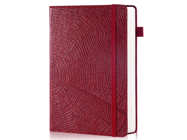 Lined Journal for Men & Women, Tree Growth Ring Hardcover A5 Notebook 256 Pages, 100 GSM Paper, Vegan Leather Bound Journal, Diary, Lay-Flat, Daily...