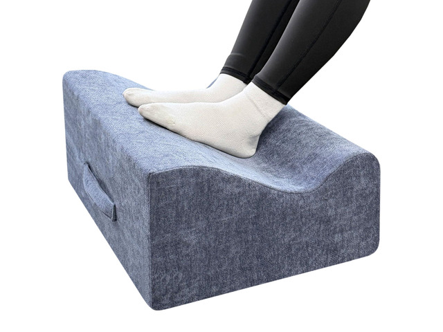Foot Rest for Under Desk at Work, Soft Ergonomic Footrest, Support Foot Pillow, Leg Elevation Cushion, (Blue+AA)