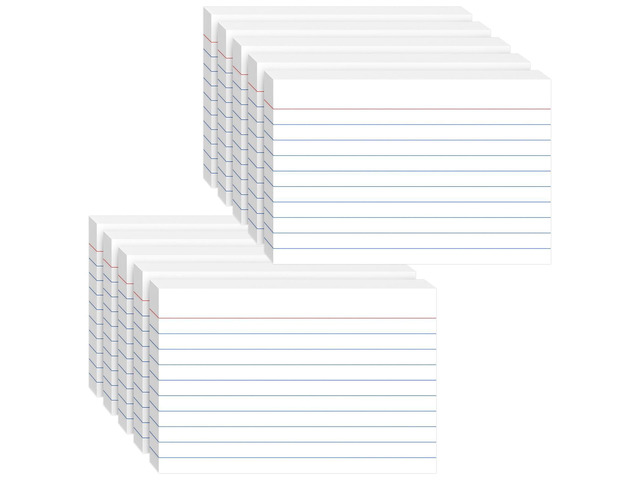 Index Cards 4x6, 400 Sheets, Ruled White Flash Cards Premium Note Cards 4x6 4x6 Cards for Effective Studying and Note Taking, Essential for School,...