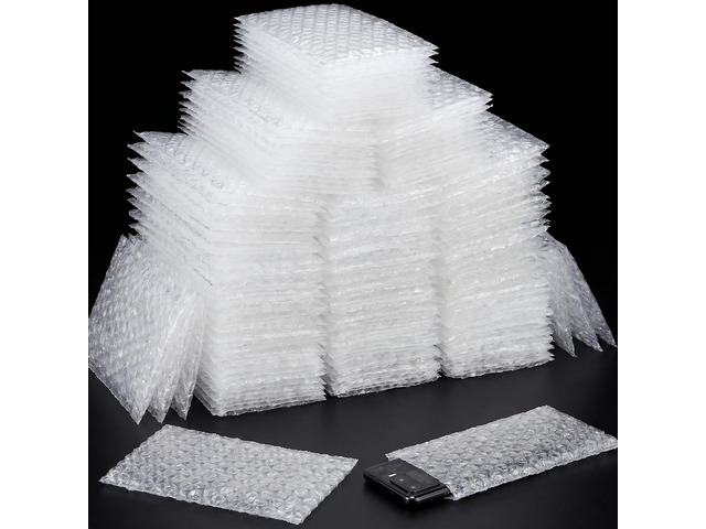 500Pcs Small Bubble Pouches Wrap, 3.15'x4' Clear Bubble Out Bag for Packing Double Walled Moving Supplies Bubble Bags for Fragile Dishes China...
