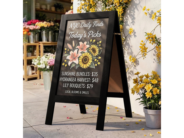 A Frame Chalkboard Signs 40'x20', Large Freestanding Chalk Board Solid Pine Wood, Widened Frame, Large Writing Area, Stable Structure for Outdoor...