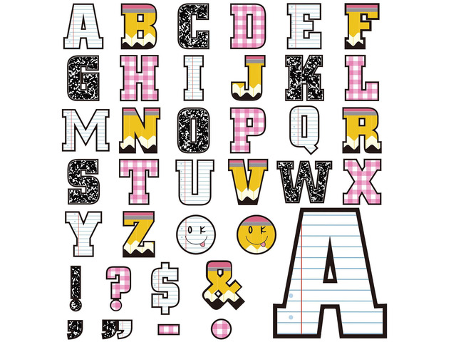 136 Pcs 12 in Extra Large Bulletin Board Letter Pastel Classroom Wall Decor Pastel Back to School, Giant Alphabet Letter Cutout, Big Sticker,...