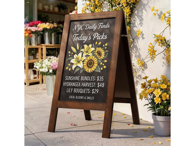 A Frame Chalkboard Signs 40'x20', Large Freestanding Chalk Board Solid Pine Wood, Widened Frame, Outdoor Chalkboard Easel Signs, Large Writing...