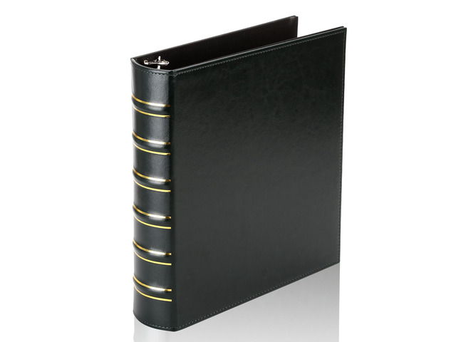 Vintage Hardback 3 Ring Binder 1.5 Inch, Professional Leather Binder 3 Ring, Three Ring Binders Fits 8.5 x 11, D Ring Binders for Photo Album,...