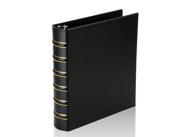 Vintage Hardback 3 Ring Binder 1.5 Inch, Professional Leather Binder 3 Ring, Three Ring Binders Fits 8.5 x 11, D Ring Binders for Photo Album,...