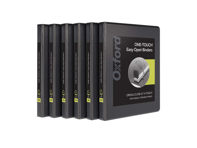 3 Ring Binders, 0.5 inch ONE-Touch Easy Open D Rings, Durable Binders for School and Office, View Binder Covers, Xtralife Hinge, Non-Stick,...