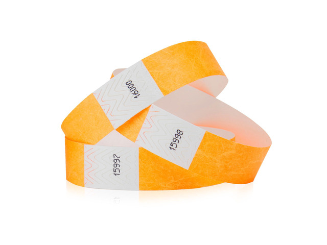 5,000 Neon Orange Tyvek Wristbands for Events Comfortable Water/Tear-Resistant - USA Made Tyvek Wristband ID Bracelets for Events, Concerts, Party...