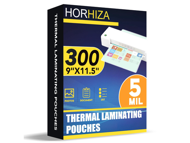 300 Pack 5 Mil Laminating Sheets, Holds 8.5 x 11 Inch Sheets 9 x 11.5 Inches Thermal Laminating Pouches for Laminator, Clear, Letter Size, Office...