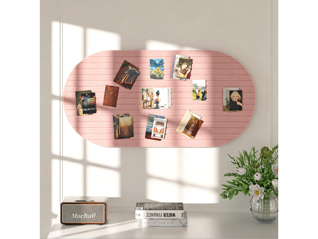 Felt Bulletin Board 47' x 24', Cork Board Alternative with 30 Push Pins 4 Customizable Modular Decorative Felt Pin Board, Vision Board for Office...