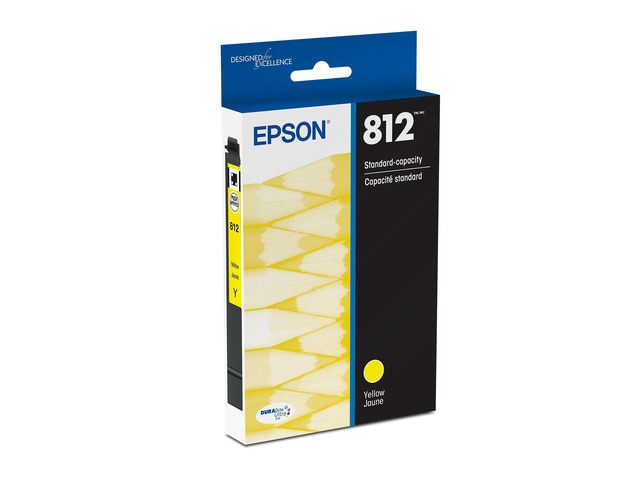 812 Genuine Standard Capacity Yellow Ink Cartridge T812420 Works With WorkForce Pro WF-7310 WF-7820 WF-7840 EC-C7000 Printers