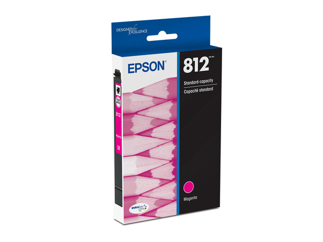 812 Genuine Magenta Ink Cartridge Standard Capacity T812320 Works With WorkForce Pro WF-7310 WF-7820 WF-7840 EC-C7000 Printers