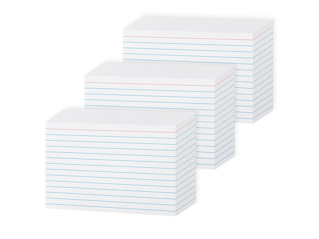 240GSM/90LB 4x6 Heavy Weight Lined Note Cards White 300 Pack White Index Cards 4 x 6 Single Sided Ruled Flashcards for Studying, Note Taking and To...