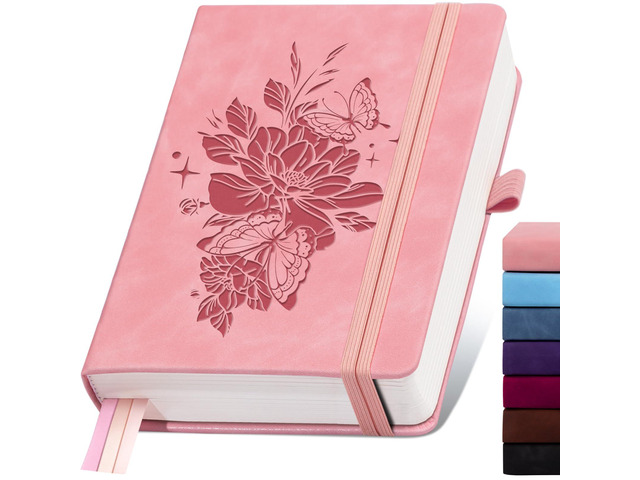 Blank Journal Notebook 365 Pages, A5 Leather Sketch Book for Women & Men Hardcover Notebook with 100GSM Thick Paper, Sketchbook for Travel, Work,...