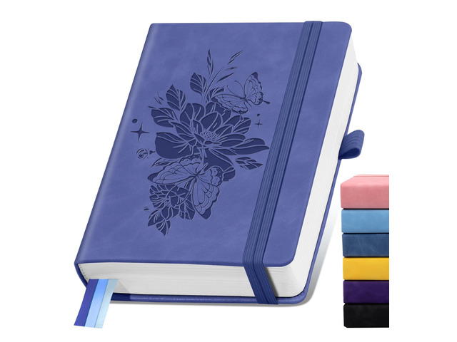 Lined Journal Notebook 365 Pages, A5 Leather Journals for Writing Women Men Hardcover Notebook with 100GSM Thick Paper, Daily Journal Notebook for...