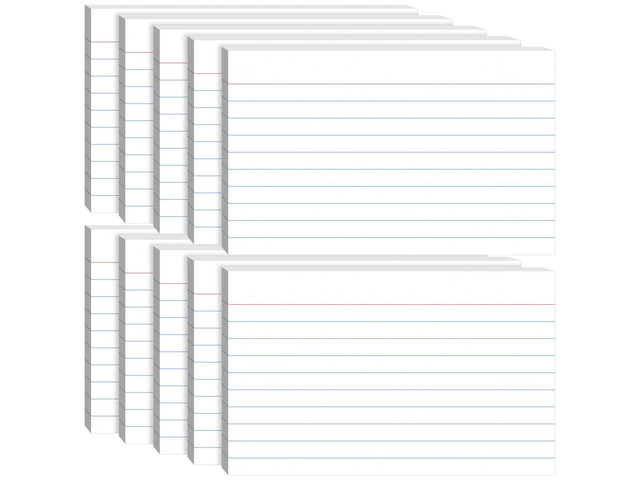 Index Cards 5x8, 200 Sheets, Ruled White Flash Cards for Effective Studying and Note-Taking, Premium Note Cards, Essential School Supplies for...