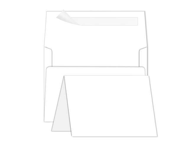 100 Pack Blank Cards and Envelopes 5x7 White for Invitations 5 x 7 Printable Folded Cardstock and A7 Envelopes Self Seal for Wedding, Birthday,...