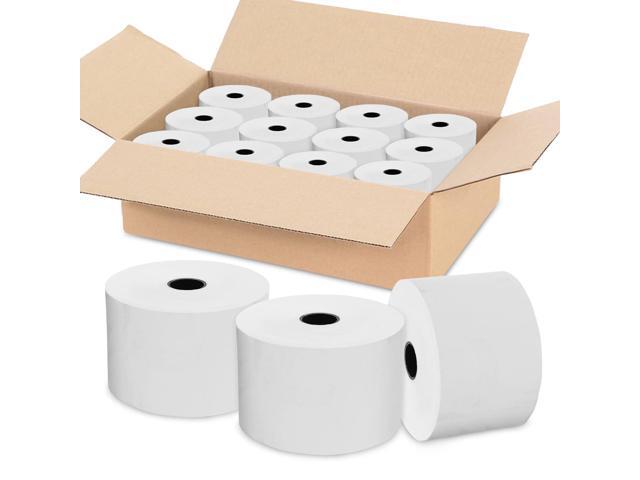 (12 Rolls) 2 5/16' x 400' Thermal Paper Receipt Rolls, Pay At The Pump Gas Station Verifone Rolls for Gas Pump Paper Rolls BPA Free