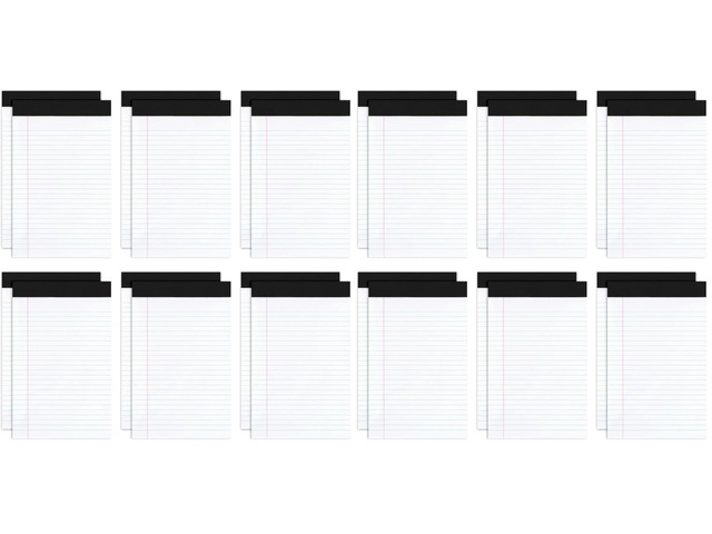 Note Pads 5x8 12 PCS, Small Legal Pads 5x8 White College Ruled for Work, Perforated White Legal Notepads Lined Paper - 30 Sheets Per Notepad (Pack...
