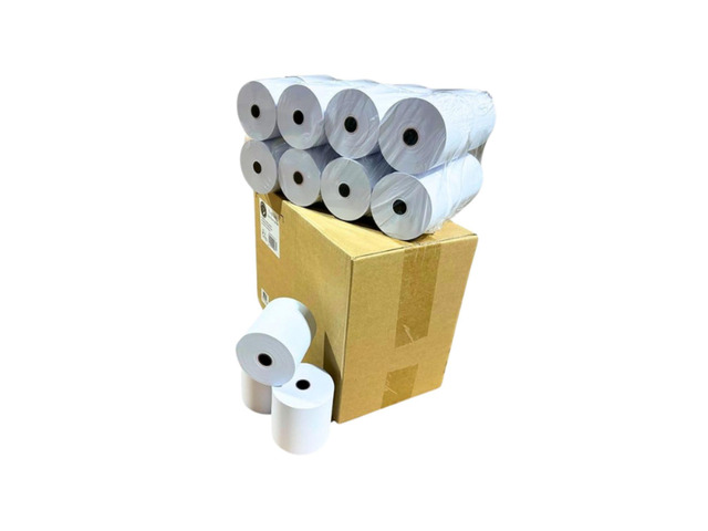 1 Ply Bond Kitchen Receipt Paper 3' x 150' White (24 Rolls) Bond paper rolls for restaurants, hotels and retail POS. Fits Star SP700, TM U200, SRP275