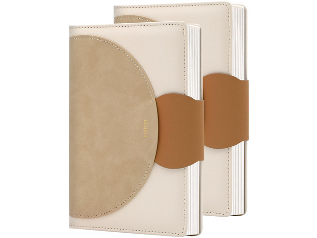 Journal for Women 2-Pack Leather Journaling Notebooks Hardcover Diary Buckle Closure, A5 Journals for Writing, 100 GSM Lined Journal for Business...