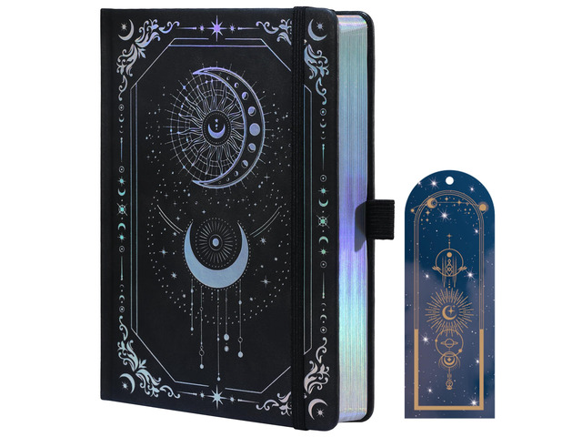 Line Journal Notebook for Women Men, 316 Pages,8.3x5.8 IN Hardcover A5 College Ruled Notebook for Writing,Vintage Diary with Bookmark, for Work...