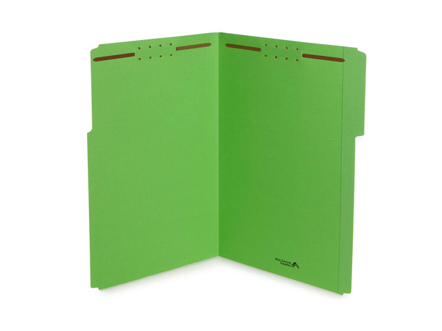 50 Fastener File Folders, Legal, Heavy Duty, Green Heavy-duty 14pt, Reinforced 1/3 Top Tab, Legal Size, Embedded Fasteners, for Legal, Medical, and...