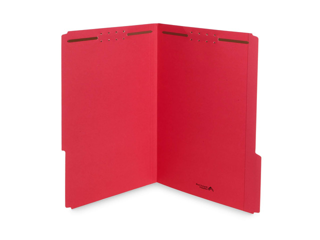 50 Fastener File Folders, Legal, Heavy Duty, Red Heavy-duty 14pt, Reinforced 1/3 Top Tab, Legal Size, Embedded Fasteners, for Legal, Medical, and...
