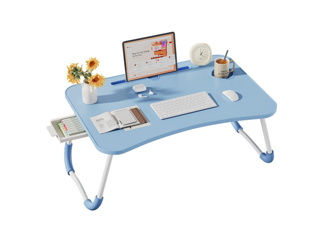 Lap Desk Bed Trays for Eating and Laptops Breakfast in Bed Tray for Sofa/Couch/Study/Reading/Writing with Cup Holder/Drawer On Low Sitting Floor...