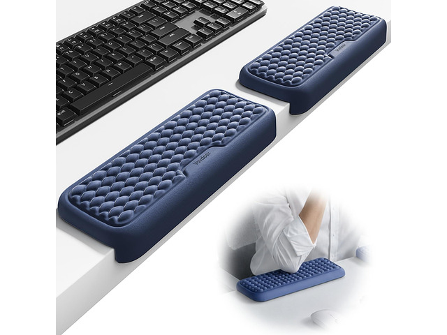 2Pcs Elbow Pad for Desk, L-Shaped Arm Rest, Ergonomic Elbow Rest Memory Foam Desk Edge Cushion, Wrist Rest Pad Keyboard Mouse Support for Palm Hand...