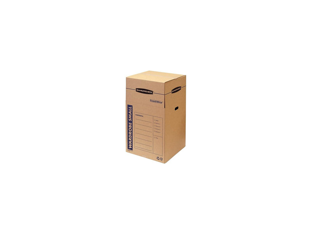 3-Pack Short Wardrobe Moving Boxes, 20' x 20' x 40' Move hanging clothes from closet to truck with wardrobe boxes that reduce folding, wrinkles,...