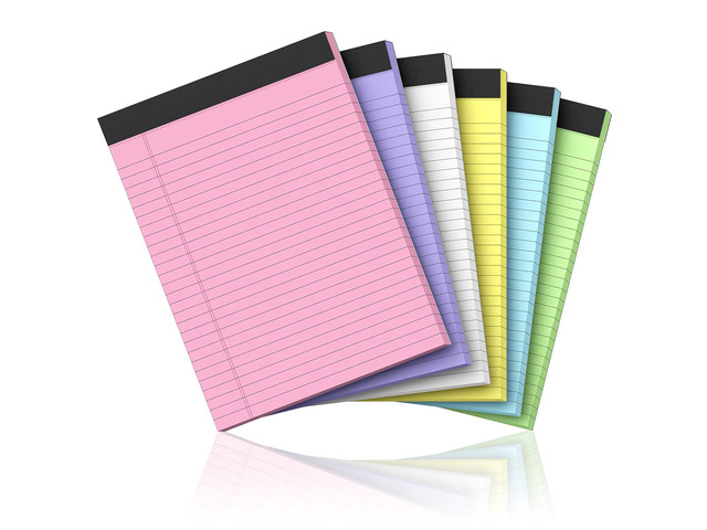 6 Pack Legal Pads 8.5 x 11 Colored Note Pads 8.5 x 11 Pink Notepad Perforated Writing Pads 8.5 x 11 Lined Paper Pads of Paper Wide Ruled 30 Sheets...
