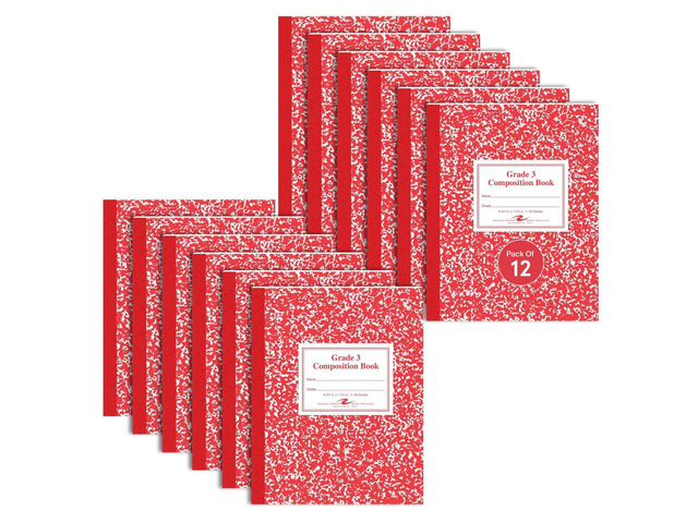 Primary Composition Book, Handwriting Notebook for Kids (K - 3rd Grade), Grade 3 Ruled, 3/8' Skip-Line Manuscript Paper, Flexible Cover, 9.75' x...
