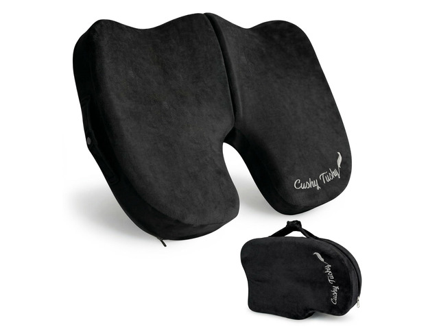 Premium Slim Foldable Travel Seat Cushion - for Relief of Lower Back, Sciatic, Butt and Tailbone Pain - for Home & Office Use, Perfect for Travel...