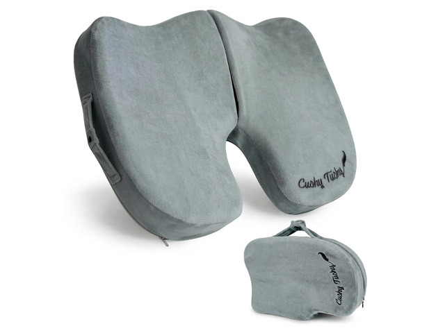 Premium Slim Foldable Travel Seat Cushion - for Relief of Lower Back, Sciatic, Butt and Tailbone Pain - for Home & Office Use, Perfect for Travel...