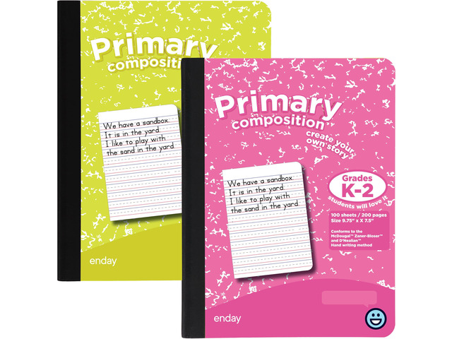 Primary Composition Notebook K-2, Primary Ruled Composition Book, Primary Composition Notebook for Kids, 100 Sheets kindergarten Notebook, Pink and...