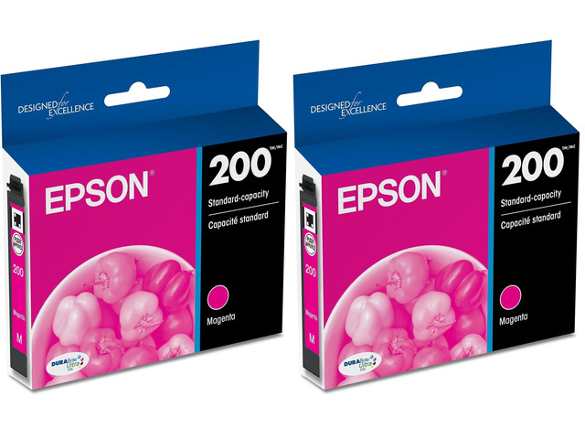 T200 DURABrite Ultra -Ink Standard Capacity Magenta -Cartridge (T200320) for Select Expression and Workforce Printers, 1 Count (Pack of 2)