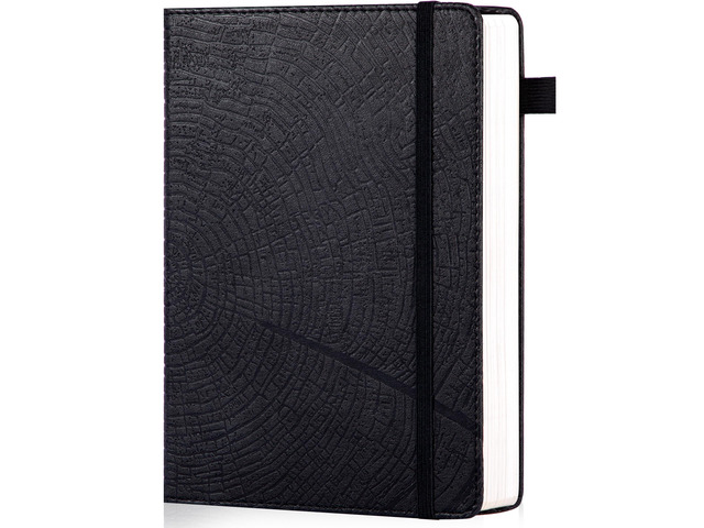 Lined Journal for Men & Women, Tree Growth Ring Hardcover A5 Notebook 256 Pages, 100 GSM Paper, Vegan Leather Bound Journal, Diary, Lay-Flat, Daily...