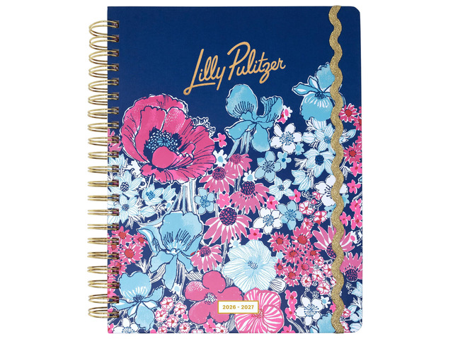 17-Month Jumbo 2026-2027 Planner, In All Her Glory 8.5' x 11.25' Hardcover Agenda with Gold Spiral & Elastic Loop, Weekly & Monthly Layouts,...