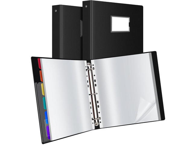 50-Pocket Binder with Plastic Sleeves for Letter/A4 Size Document Binder Organizer for Papers, Certificates and Artwork, Colorful PP Divider Pages...
