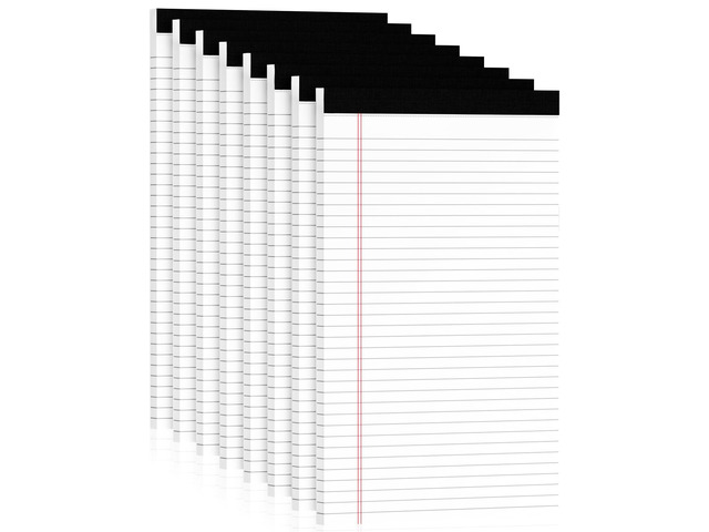 Legal Pads 8.5 x 14 Note Pads, 8 Pack White Paper Pads 8.5x14 Wide Ruled Notebook Pad, Lined Pads of Paper Writing Pads, White Notepads 8.5 x 14,...