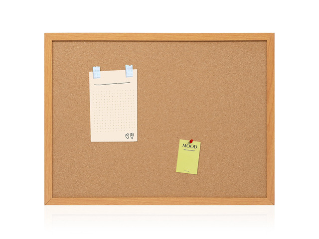 Cork Board Bulletin Board 18 x 24, Wood Framed Corkboard for Wall Hanging Office Message Board, Large Notice Pin Board with 15 Push Pins, 10mm...